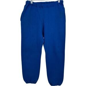 Vintage 90s Men's Royal Blue Russell Athletic Fleece Sweatpants Joggers Sz M